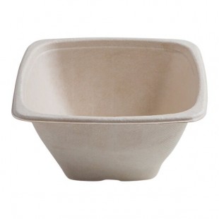 Fineline 43SB40 Conserveware 40 oz. Tan Bagasse Square Bowl - 300/Case Fineline 43SB40 Conserveware 40 oz. Tan Bagasse Square Bowl - 300/Case