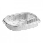 Durable Packaging 9664-PT-25 Smoothwall Black Diamond and Gold Extra Large Foil Entree / Take-Out Pan with Dome Lid 108 oz. - 25/Case Durable Packaging 9664-PT-25 Smoothwall Black Diamond and Gold Extra Large Foil Entree / Take-Out Pan with Dome Lid 108 oz. - 25/Case