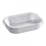 Durable Packaging 9664-PT-25 Smoothwall Black Diamond and Gold Extra Large Foil Entree / Take-Out Pan with Dome Lid 108 oz. - 25/Case Durable Packaging 9664-PT-25 Smoothwall Black Diamond and Gold Extra Large Foil Entree / Take-Out Pan with Dome Lid 108 oz. - 25/Case