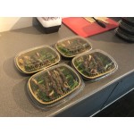 Durable Packaging 9664-PT-25 Smoothwall Black Diamond and Gold Extra Large Foil Entree / Take-Out Pan with Dome Lid 108 oz. - 25/Case Durable Packaging 9664-PT-25 Smoothwall Black Diamond and Gold Extra Large Foil Entree / Take-Out Pan with Dome Lid 108 oz. - 25/Case