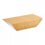 Bagcraft Packaging 300699 3 lb. EcoCraft Grease-Proof Natural Kraft Food Tray - 250/Pack