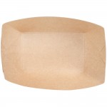 Bagcraft Packaging 300699 3 lb. EcoCraft Grease-Proof Natural Kraft Food Tray - 250/Pack