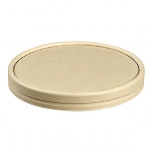 Solia Natural Bamboo Fiber Lid for 11.8 oz. / 15.2 oz. Bamboo Fiber Soup Cup - 500/Case Solia Natural Bamboo Fiber Lid for 11.8 oz. / 15.2 oz. Bamboo Fiber Soup Cup - 500/Case