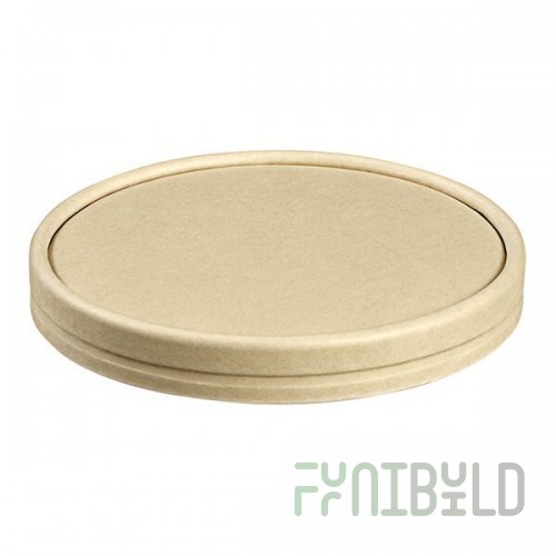 Solia Natural Bamboo Fiber Lid for 11.8 oz. / 15.2 oz. Bamboo Fiber Soup Cup - 500/Case