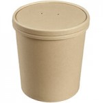Solia Natural Bamboo Fiber Lid for 11.8 oz. / 15.2 oz. Bamboo Fiber Soup Cup - 500/Case