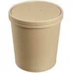 Solia Natural Bamboo Fiber Lid for 11.8 oz. / 15.2 oz. Bamboo Fiber Soup Cup - 500/Case