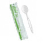 Stalk Market Wrapped Heavy Weight White CPLA Spoon 6 1/2