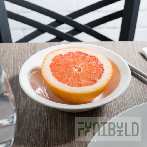 Libbey Slenda 11 oz. Royal Rideau White Round Porcelain Grapefruit Bowl - Sample