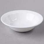 Libbey Slenda 11 oz. Royal Rideau White Round Porcelain Grapefruit Bowl - Sample Libbey Slenda 11 oz. Royal Rideau White Round Porcelain Grapefruit Bowl - Sample