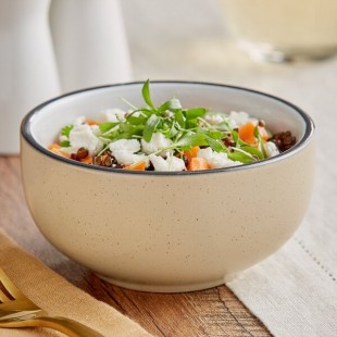 Acopa Embers 10 oz. Harvest Tan Matte Stoneware Bowl - Sample Acopa Embers 10 oz. Harvest Tan Matte Stoneware Bowl - Sample