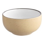 Acopa Embers 10 oz. Harvest Tan Matte Stoneware Bowl - Sample