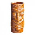Acopa 2.5 oz. Green Ceramic Tiki Mug / Shot Glass - Sample Acopa 2.5 oz. Green Ceramic Tiki Mug / Shot Glass - Sample