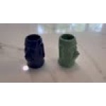 Acopa 2.5 oz. Green Ceramic Tiki Mug / Shot Glass - Sample Acopa 2.5 oz. Green Ceramic Tiki Mug / Shot Glass - Sample