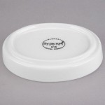 Libbey Slenda 1.5 oz. Royal Rideau White Stacking Porcelain Oval Bowl - 36/Case