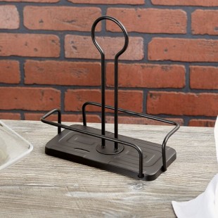 TableCraft 61517RBK Marbella Metal Rack for Oil & Vinegar / Salt & Pepper