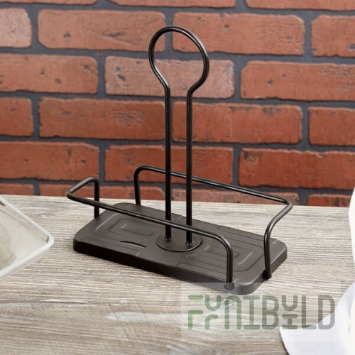 TableCraft 61517RBK Marbella Metal Rack for Oil & Vinegar / Salt & Pepper