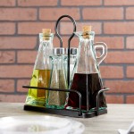 TableCraft 61517RBK Marbella Metal Rack for Oil & Vinegar / Salt & Pepper