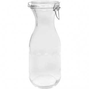 TableCraft 34 oz. Glass Carafe with Resealable Lid - 6/Case TableCraft 34 oz. Glass Carafe with Resealable Lid - 6/Case