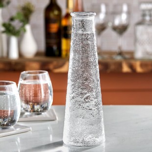 American Metalcraft WBP34 34 oz. Clear Pebbled Acrylic Water Bottle