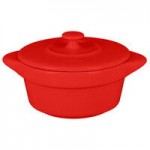 RAK Porcelain Chef's Fusion 7 oz. Ember Red Porcelain Ramekin with Grooves - 12/Case RAK Porcelain Chef's Fusion 7 oz. Ember Red Porcelain Ramekin with Grooves - 12/Case