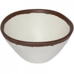 GET B-55-DVG Pottery Market 4.5 oz. Glazed Gray Melamine Ramekin with White Trim - 48/Case