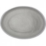 GET B-55-DVG Pottery Market 4.5 oz. Glazed Gray Melamine Ramekin with White Trim - 48/Case