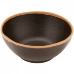 GET B-55-DVG Pottery Market 4.5 oz. Glazed Gray Melamine Ramekin with White Trim - 48/Case