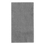 Choice Black Tweed Customizable Linen-Feel 1/6 Fold Guest Towel 12