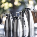 Service Ideas Square Server 13.5 oz. Stainless Steel Square Insulated Coffee Carafe / Server SVSQ04BS Service Ideas Square Server 13.5 oz. Stainless Steel Square Insulated Coffee Carafe / Server SVSQ04BS
