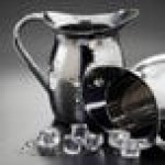 American Metalcraft 44 oz. Stainless Steel Hammered Finish Double-Walled Bell Pitcher HMWP44 - 12/Case