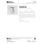 American Metalcraft 44 oz. Stainless Steel Hammered Finish Double-Walled Bell Pitcher HMWP44 - 12/Case