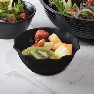 Cambro SRB13CW110 Camwear® 13 oz. Black Polycarbonate Swirl Bowl - 24/Case