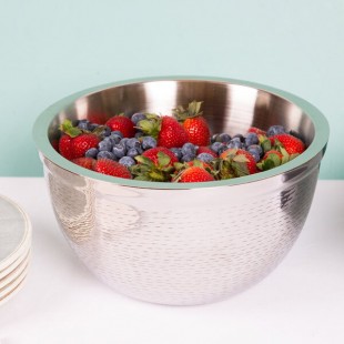 TableCraft RB11 Remington 5 Qt. Round Stainless Steel Double Wall Bowl - 11 1/4