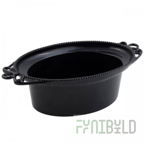 Bon Chef 2103BLK Bolero 11 Qt. Black Sandstone Finish Cast Aluminum Bowl