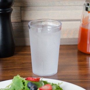 Carlisle 550607 Stackable 9.5 oz. Clear SAN Plastic Tumbler - 6/Pack