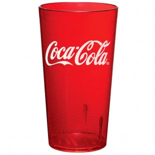 GET 6616-RC 16 oz. Red Coca-Cola® SAN Plastic Pebbled Tumbler - 72/Case GET 6616-RC 16 oz. Red Coca-Cola® SAN Plastic Pebbled Tumbler - 72/Case