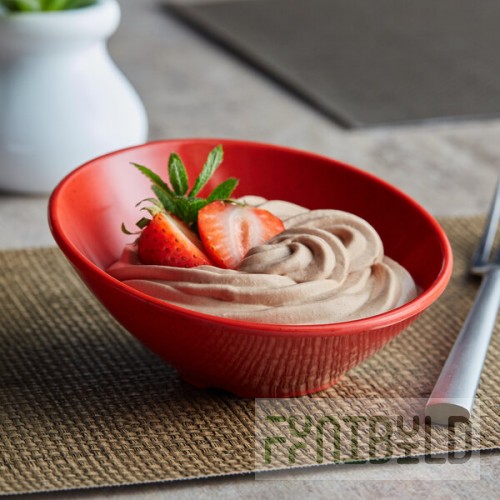GET B-784-RSP Red Sensation 5.5 oz. Red Slanted Melamine Bowl - 24/Case