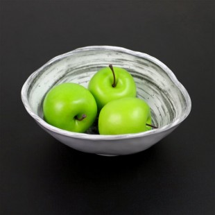 Elite Global Solutions D983OV Van Gogh Black 49 oz. Oval Melamine Bowl - 6/Case