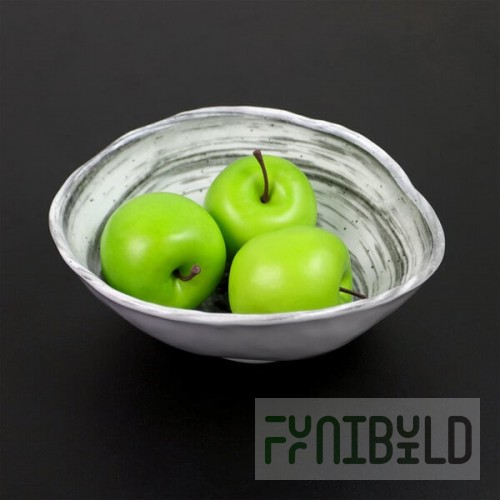 Elite Global Solutions D983OV Van Gogh Black 49 oz. Oval Melamine Bowl - 6/Case