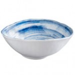 Elite Global Solutions D983OV Van Gogh Black 49 oz. Oval Melamine Bowl - 6/Case
