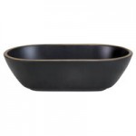 Elite Global Solutions B245052-SLVB Kobe 13 oz. Black / Silver Round Melamine Bowl - 6/Case