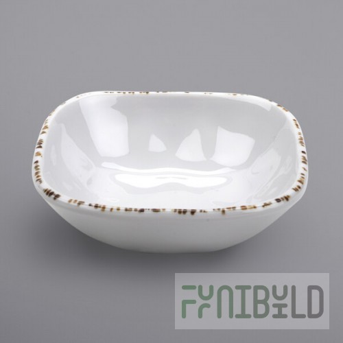 GET SB-14-UM Urban Mill 14 oz. Glazed Irregular Square Melamine Bowl - 24/Case