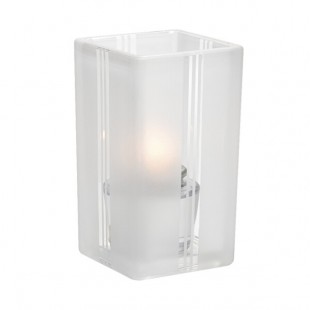 Hollowick 6179F Quad Clear Art Deco Glass Votive Hollowick 6179F Quad Clear Art Deco Glass Votive