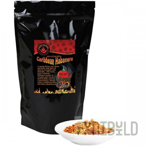 Fiery Farms Smoked Red Caribbean Habanero Pepper Flakes 2.2 lb.