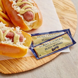 Grey Poupon Dijon Mustard 0.25 oz. Portion Packets - 200/Case Grey Poupon Dijon Mustard 0.25 oz. Portion Packets - 200/Case