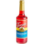 Torani Strawberry Flavoring / Fruit Syrup 750 mL Glass Bottle - 12/Case Torani Strawberry Flavoring / Fruit Syrup 750 mL Glass Bottle - 12/Case
