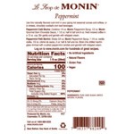 Monin Premium Peppermint Flavoring Syrup 1 Liter - 4/Case