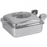 Spring USA Sauteuse Vision 4 Qt. Round Stainless Steel Induction Chafer with Chrome Accents and Glass Lid 2472-6-36 Spring USA Sauteuse Vision 4 Qt. Round Stainless Steel Induction Chafer with Chrome Accents and Glass Lid 2472-6-36