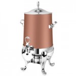 Eastern Tabletop 3915GS 8 Qt. Stainless Steel Rectangular Induction / Traditional Chafer with Stand and Hinged Glass Dome Cover