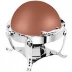 Eastern Tabletop 3915GS 8 Qt. Stainless Steel Rectangular Induction / Traditional Chafer with Stand and Hinged Glass Dome Cover